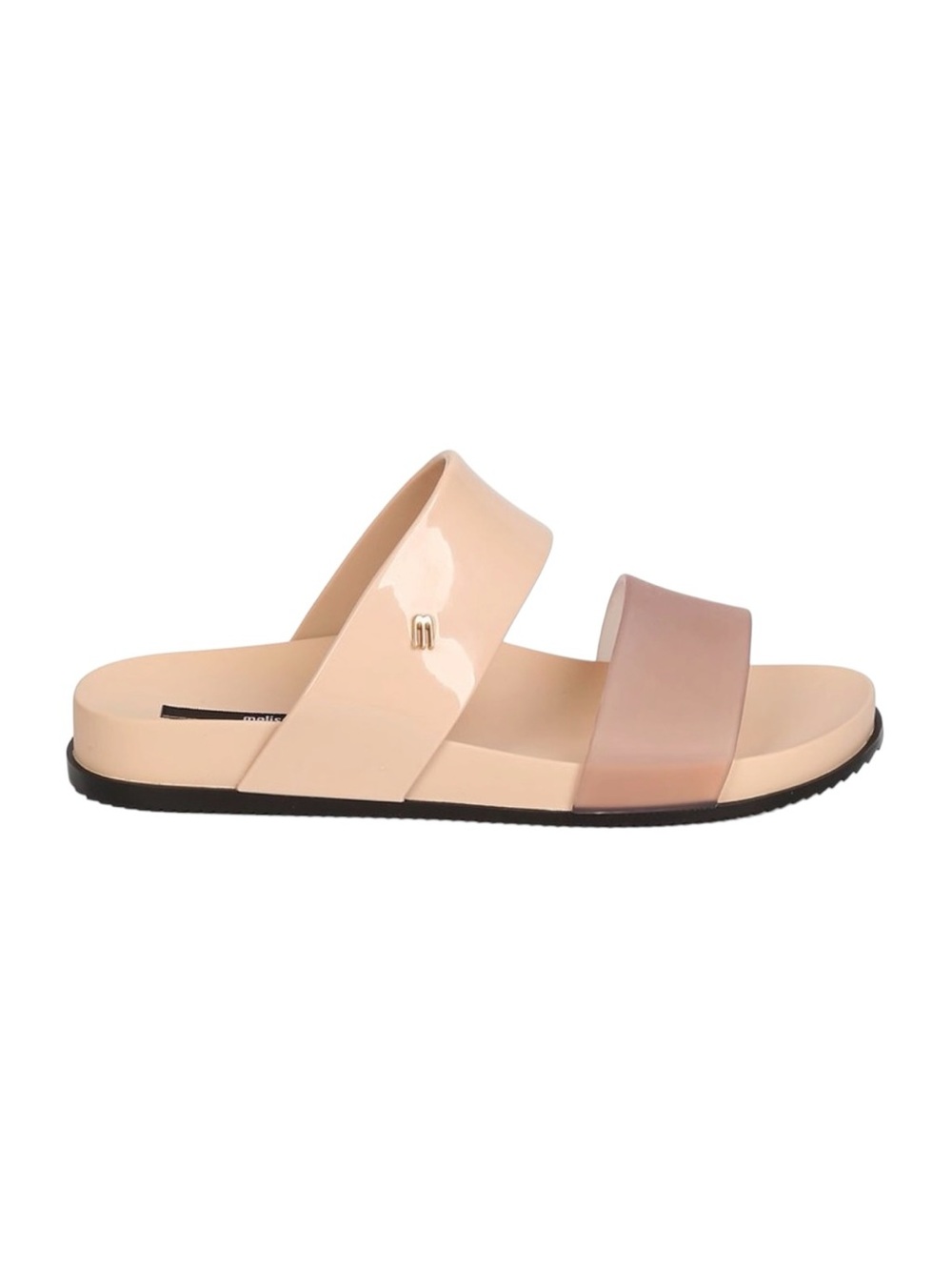 NEW Melissa Cosmic PVC Open Toe Double Band Slip On Sandals Beige - Picture 4 of 9